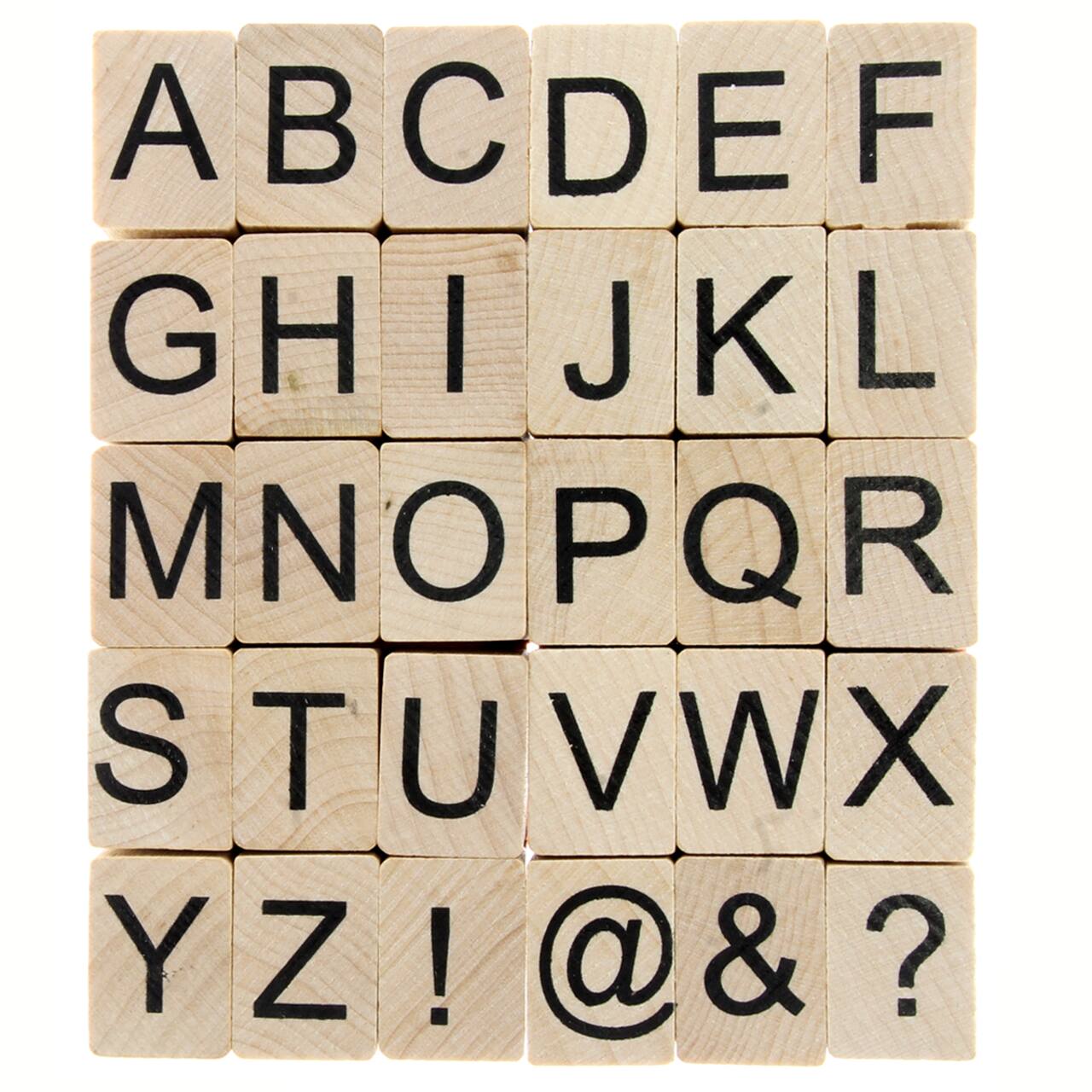 6 Pack: Upper Case Alphabet Wood Stamp Kit by Recollections™